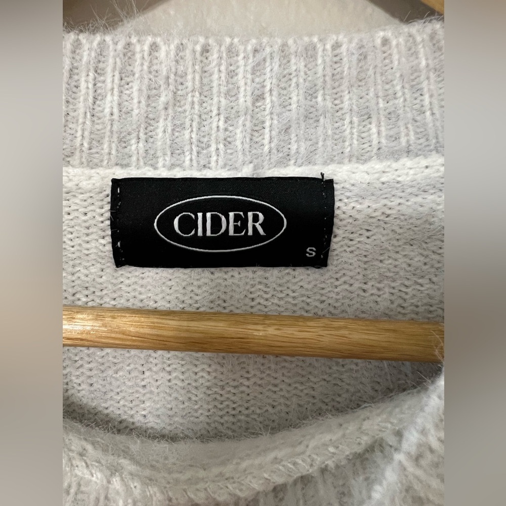Cider Granny Square Patch Sweater Small | Y2K Crochet Knit Pullover - Picture 3 of 10